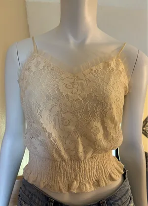 Willow + Root Ivory Lace Tank Top thumbnail 1