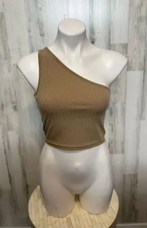 Brown crop top Brown thumbnail 1