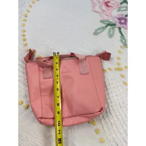 Reebok‎ Mini Tote Bag Purse Salmon Pink Faux Leather Small Handbag thumbnail 8