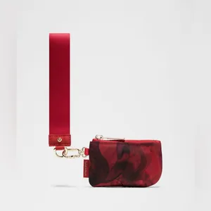 NWT Lululemon Lunar New Year Dual Pouch Wristlet - Lunar Plumes Mini Red Multi thumbnail 3