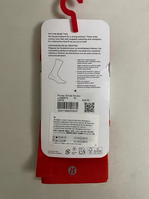 lululemon athletica unisex Power Stride Crew Socks with Logo Reflective Detail M thumbnail 6