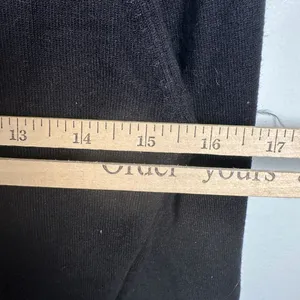 Vintage Y2K Max Studio‎ Small Sweater Feather Trim Black Long Sleeve Rayon Blend thumbnail 5