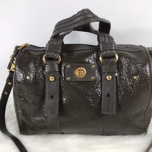 Marc by Marc Jacobs Leather Bag Totally Turnlock Shifty Satchel Gray Purse XBody thumbnail 2