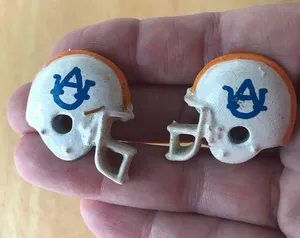 Handmade University of Auburn Earrings Helmet thumbnail 1