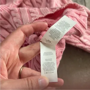 Aerie Size Medium Pink Cable Knit Cropped Sweater. thumbnail 5
