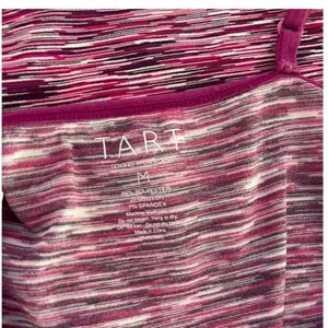 Tart Pink Purple space Dye athletic Cami Tank Top Women's M Stretch Layering Workout thumbnail 2