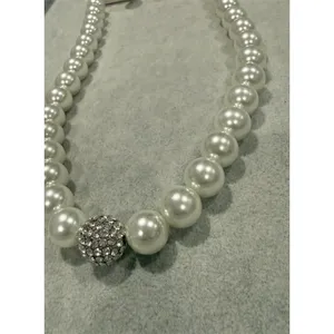 Jennifer Faux Pearl Necklace Earrings Set Ivory Bridal vintage inspired coquette thumbnail 2