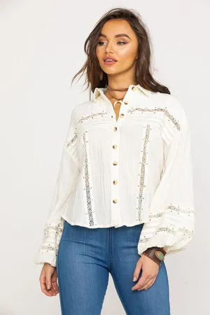 Button Up Blouse NWT thumbnail 1