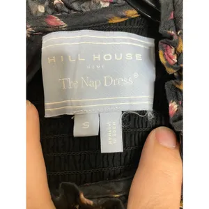 Hill House Home Vivianne The Nap Dress long sleeve black pink women's size small thumbnail 6