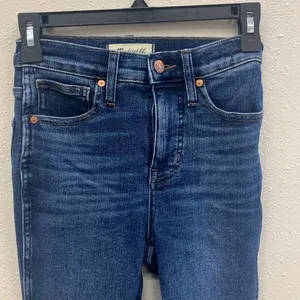 Madewell “stovepipe” dark wash non distressed high rise jeans size 23 #717 thumbnail 9