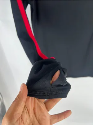 ALALA Race Turtleneck Top Black Red Mesh Thumbhole Athletic Top Size S thumbnail 7