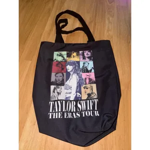 Taylor Swift The Eras Tour Black Canvas Tote Bag North American Dates Swiftie thumbnail 2