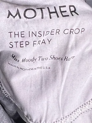 Mother Denim Insider Step Crop Fray in “Miss Moody Two Shoes Racer” size 28. thumbnail 13
