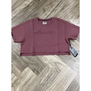 Alphalete Woman’s ELMTS Short SLEEVE Crop Size Medium, Mauve thumbnail 2