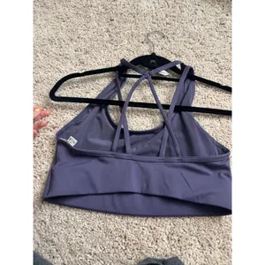 Adidas Stella McCartney Bra Purple Strappy‎ Cutout Sports Bra IW6374 Small thumbnail 3