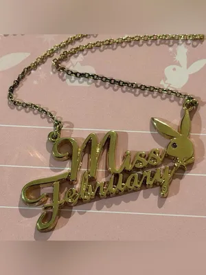 Playboy miss February gold necklace NWOT thumbnail 4