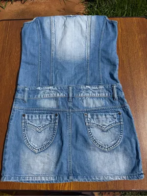 CCIOL Denim Sleeveless Mini Dress Women’s M Blue Button Front 100% Cotton thumbnail 10
