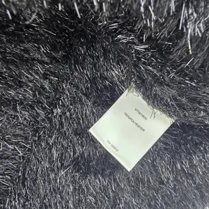 C&V Chelsea Violet NWT Black Sparkle Fuzzy Knit Long Sleeve Cropped Sweater S‎ thumbnail 7