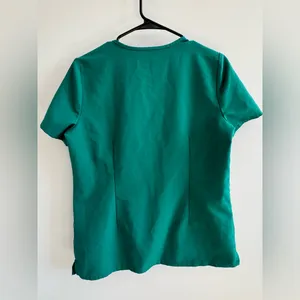 Figs Women's Teal green‎ Short Sleeve V-Neck scrub top Small style# FW1100 thumbnail 3