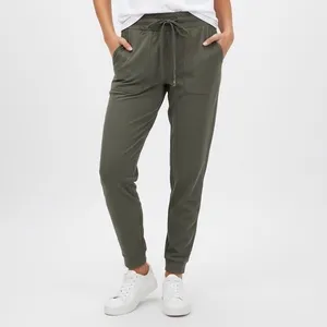 Lululemon Align Ribbed Jogger Pants Olive Green Size 4 Drawstring Pockets thumbnail 8
