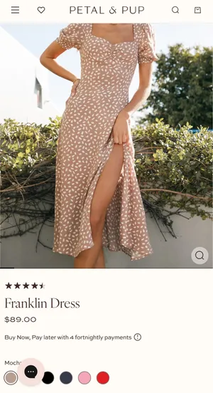 Midi length flowy, classy, print dress thumbnail 5