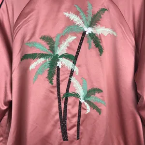 Mossimo Quilted Tropical Satin Bomber Jacket XS NWT thumbnail 4