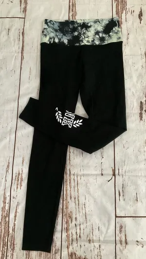 Pink Yoga By Victorias Secret‎ Blue And Black Leggings thumbnail 1