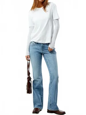 Pacsun Jade Low Rise Bootcut Jeans Double Button Light Blue NWT Atlanta Size 25 thumbnail 4