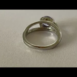Amethyst Solitaire Light Purple Silver Ring Size 6 NEW thumbnail 4