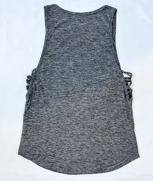 Beyond Yoga Featherweight Side Tie Tank - Heathered Grey - S thumbnail 5