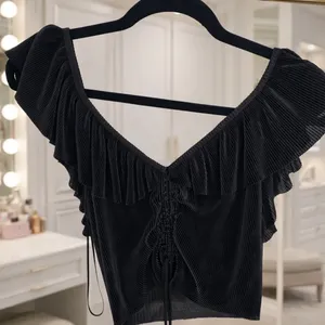 Zara crop top front adjustable thumbnail 3