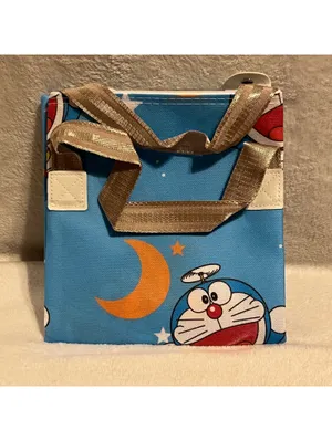 Doraemon Blue foldable shopping Tote Bag thumbnail 2