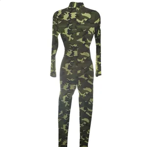 Spirit Halloween Leg Avenue Camo Jumpsuit Catsuit Womens Small 4-6 Army Costume thumbnail 3
