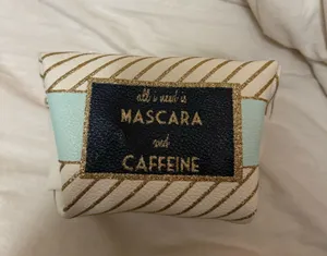 Mascara and Caffeine make up bag White thumbnail 1