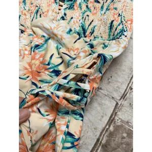 Tori Praver‎ Seafoam Swimwear Womens XS Peach Floral NWT Smocked One Piece thumbnail 3