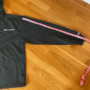Champion Men’s Small Black Anorak Windbreaker Half Zip Hooded Pullover thumbnail 9
