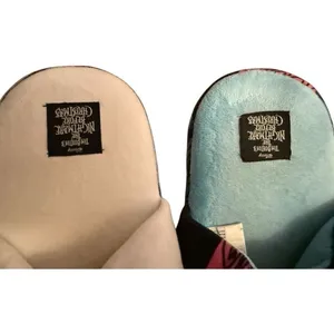 Disney Adult Nightmare Before Christmas Plush Jack & Sally House Slippers - Sz 11/12 thumbnail 4