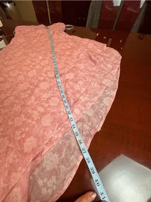 En Elly By Anthropologie Strapless Hi-Low Jacquard Cocktail Dress Pink Floral M thumbnail 8