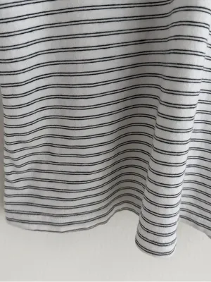 Brandy Melville Striped Baby Tee White Black One Size thumbnail 4