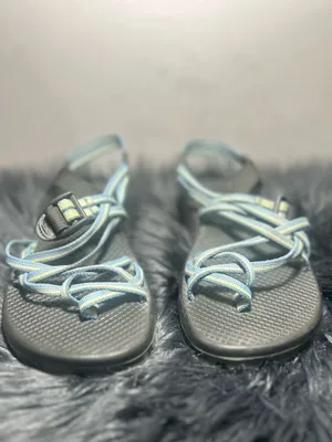 Women's Strappy Outdoor Sandal - Black with Teal Accents Sandals Size 9 thumbnail 5