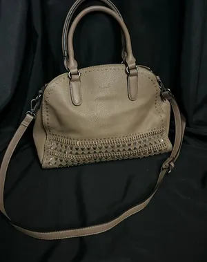 Mona B. Women's Taupe Studded Satchel Shoulder Bag Purse thumbnail 1