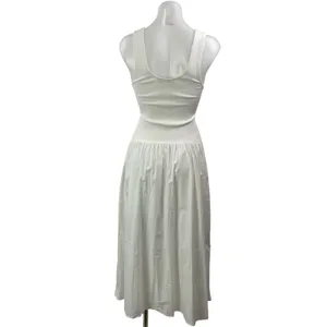 WeWoreWhat Women's White Sleeveless Drop Waist Fit & Flare Mini Tank Dress Sz S thumbnail 3