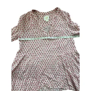 Maeve Anthropologie‎ Pink Medallion Sharkbite Hem Tunic Top Sz 0 thumbnail 9