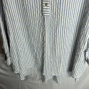 Jane + Delancey 5 Button Henley Rayon Tunic Size 1X Stripes long Sleeve NWT thumbnail 6