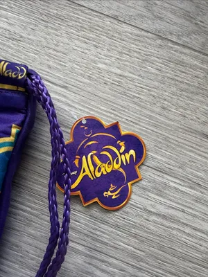 Disney Aladdin Purple & Gold Drawstring Backpack thumbnail 2