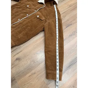 PacSun Brown Corduroy Sherpa Jacket XS Unisex Button‎ Front Cozy thumbnail 10