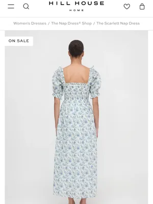 Hill House the Scarlett midi nap dress English daisy XS thumbnail 2