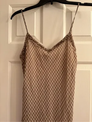 Reformation Beige Geometric Maxi Slip Dress thumbnail 2