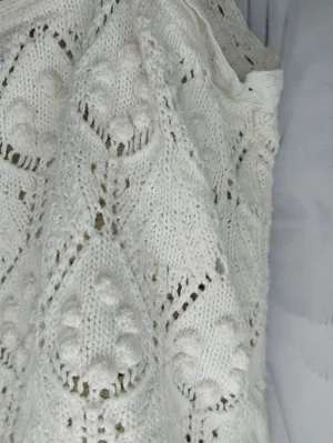 Aeropostale Ivory Coquette Boho Dollette Crochet Button-Front Festival Cami thumbnail 7