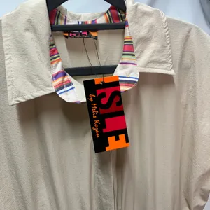 New Julia Romper Boutique Womens Small Jumpsuit Cargo Khaki Short Sleeve‎ thumbnail 5